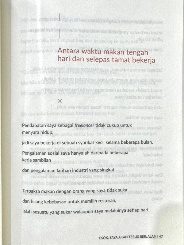 Iman Publication Book Esok, Saya Akan Terus Berjalan oleh Dancing Snail 101046