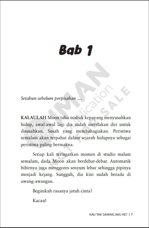 Iman Publication Book Kau Tak Sayang Aku Ke? oleh Kamalia 101037