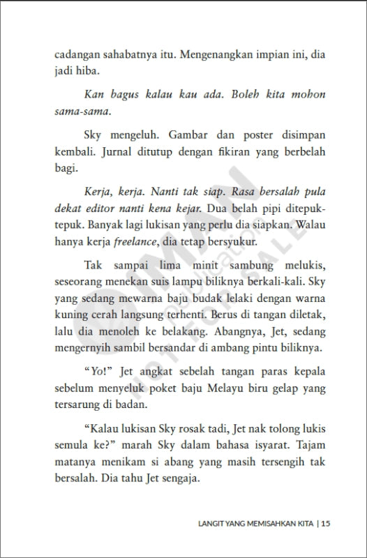 Iman Publication Book Langit Yang Memisahkan Kita oleh Fiy Suri 101038