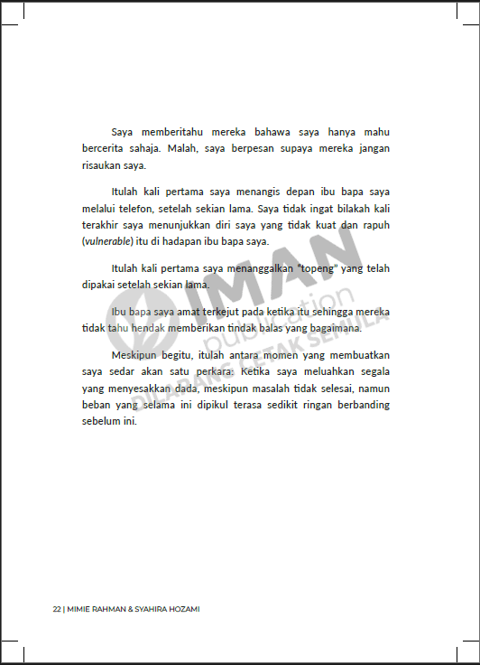 Lebih Baik Pendam Saja oleh Mimie Rahman & Syahira Hozami - IMAN Shoppe Bookstore