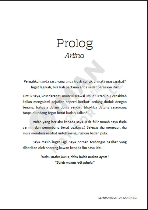 Iman Publication Book Semuanya Untuk Cantik: Memahami Realiti Beauty Privilege Dalam Dunia Yang Hanya Menilai Kecantikan Luaran 101047
