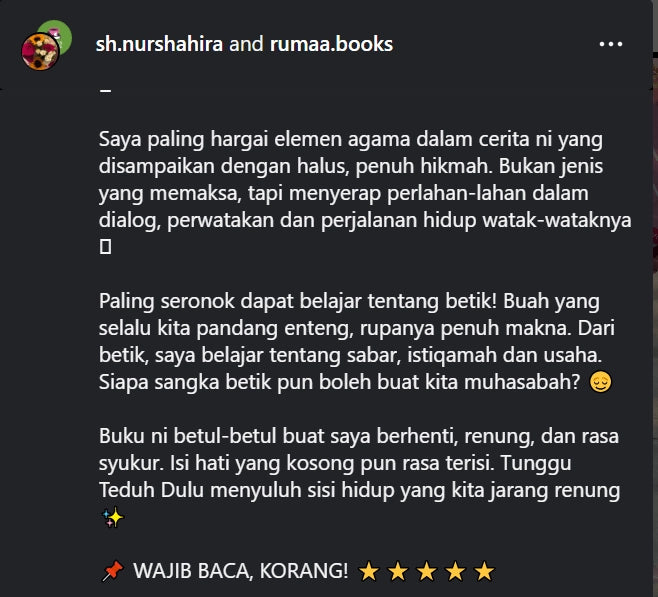 Iman Publication Book Tunggu Teduh Dulu by Faisal Tehrani 101041