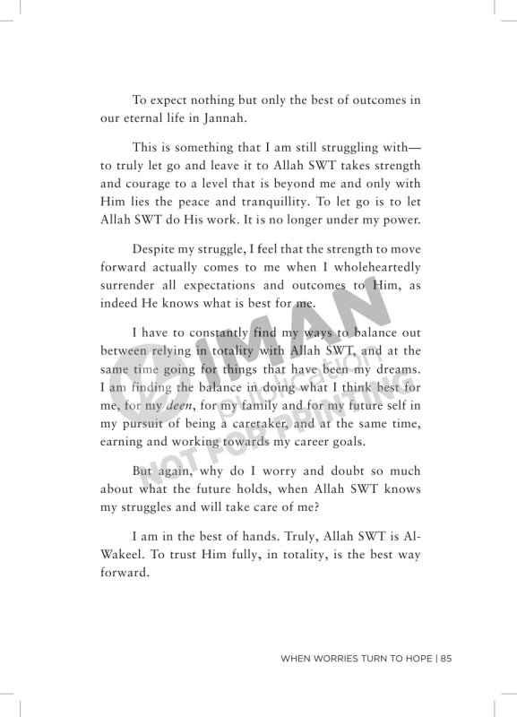 Iman Publication Book When Worries Turn to Hope by Ezzah Mahmud 100998