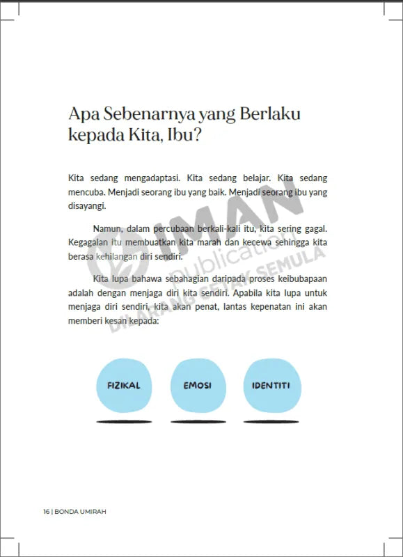 Iman Publication Ibu Penat, Tapi Ibu Sayang: Bagaimana Menjaga Kesejahteraan Ibu Yang Selalu Sibuk Mengurus Keluarga oleh Bonda Umirah 100999