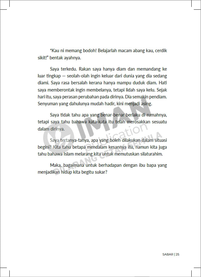 Iman Publication Sabar by Hazmi Irsyad 101162