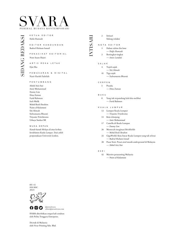 Jurnal Svara Isu 15: Lumpur Kuala Lumpur - IMAN Shoppe Bookstore