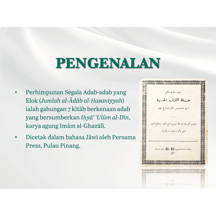Perhimpunan Segala Adab - Adab Yang Elok By Abdullah Sharifi - IMAN Shoppe Bookstore