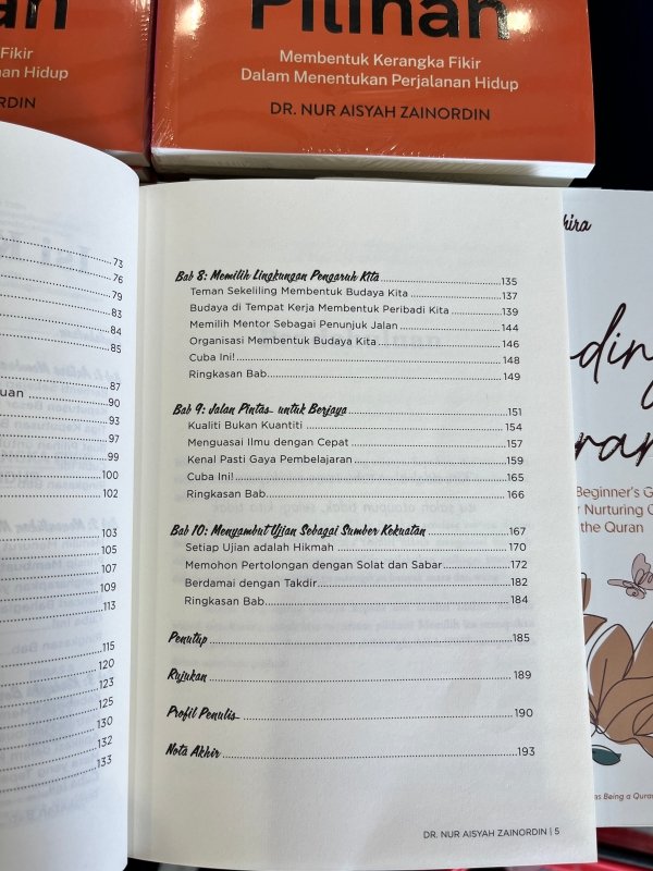 Tentang Pilihan: Membentuk Kerangka Fikir Dalam Menentukan Perjalanan Hidup by Dr Nur Aisyah Zainordin - IMAN Shoppe Bookstore