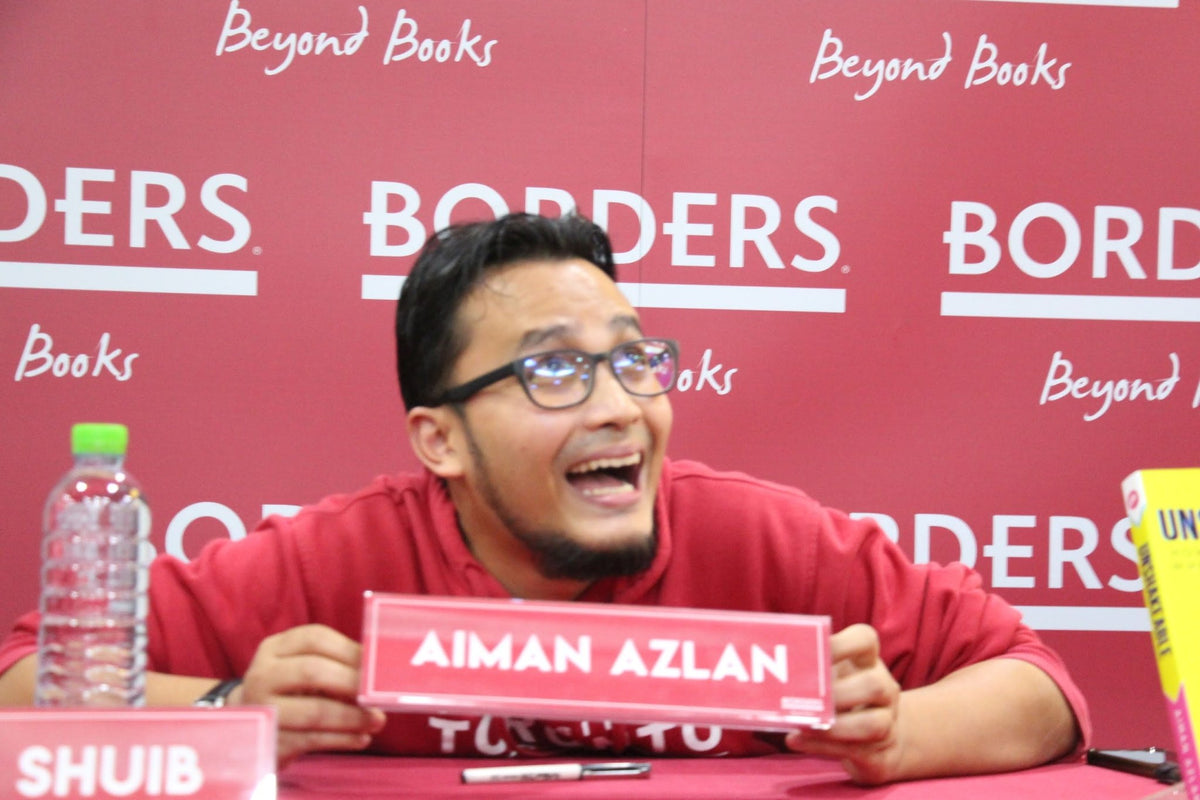 PELANCARAN BUKU 'UNSHAKEABLE' BERSAMA AIMAN AZLAN DI BORDERS, IOI CITY MALL PUTRAJAYA - IMAN Shoppe Bookstore