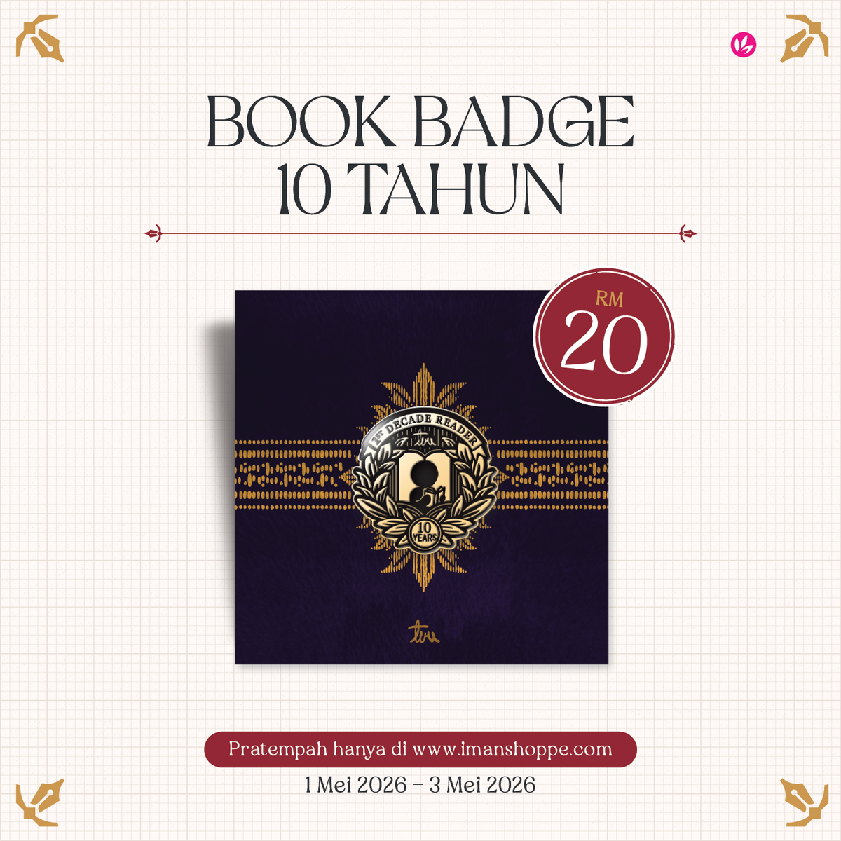 Book Badge 10 Tahun Teme Abdullah