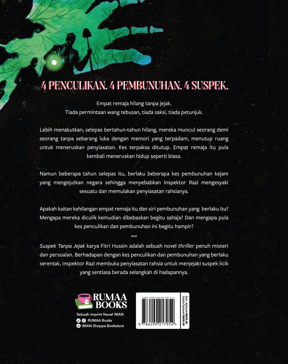 Suspek Tanpa Jejak: Sebuah Novel Thriller by Fitri Hussin