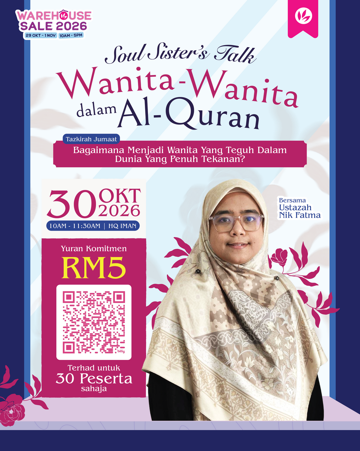 [Tiket Event] Wanita-Wanita Dalam Al-Quran: Apa yang Allah Mahu Kita Pelajari daripada Mereka?