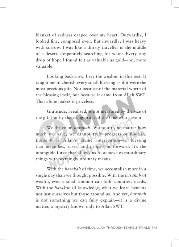 Iman Publication Book Alhamdulillah Through Tears & Trials: Embracing Life's Darkest Moments With Gratitude & Mercy From God by Zahratur Rofiqah 100997