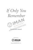 Iman Publication Book If Only You Remember by Norhafsah Hamid 100909