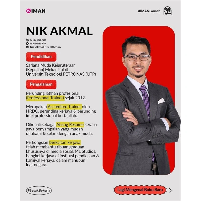 Berhenti Bekerja: Bagaimana Membina Potensi Diri Agar Dapat Memilih Karier Yang Diingini by Ameirul Azraie & Nik Akmal