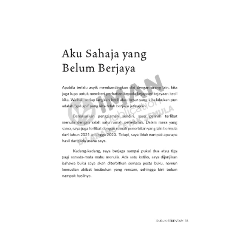 Duduk Sebentar: Bagaimana Khusyuk Dapat Memberi Kelegaan Dalam Dunia Serba Laju by Fakhrul Islam