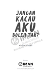 Iman Publication Buku Jangan Kacau Aku Boleh Tak? by Aidil Ghazali 100879