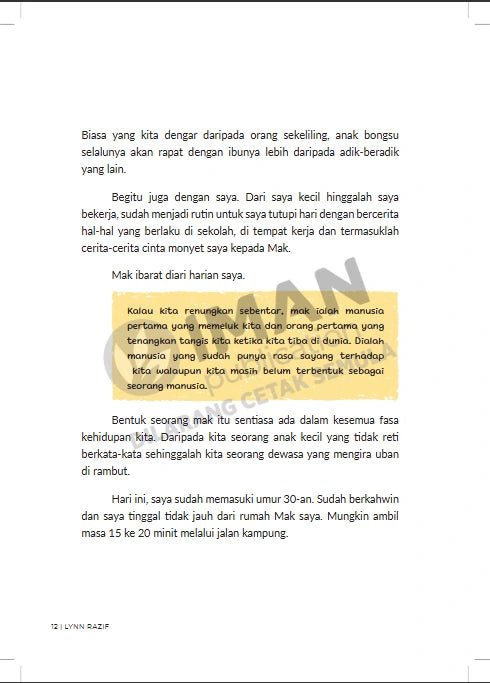 Iman Publication Hari-hari Terindah Bersama Mak by Lynn Razif 101171