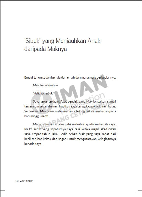 Iman Publication Hari-hari Terindah Bersama Mak by Lynn Razif 101171