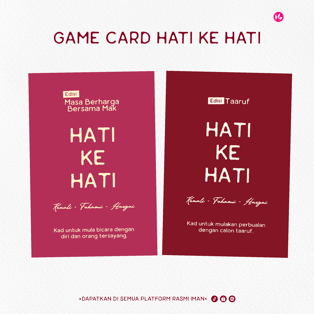 IMAN Shoppe Bookstore Kombo Masa Bersama Mak + Taaruf + [PERCUMA] Card Game 400035