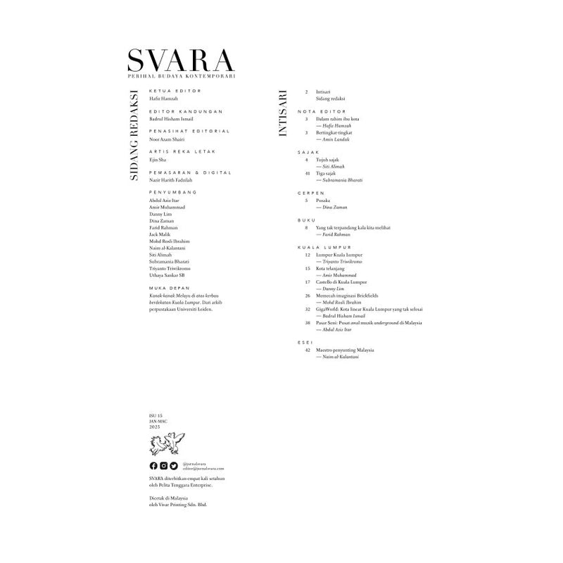 Jurnal Svara Isu 15: Lumpur Kuala Lumpur