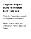 Single on Purpose by Aiman Azlan - IMAN Shoppe Bookstore