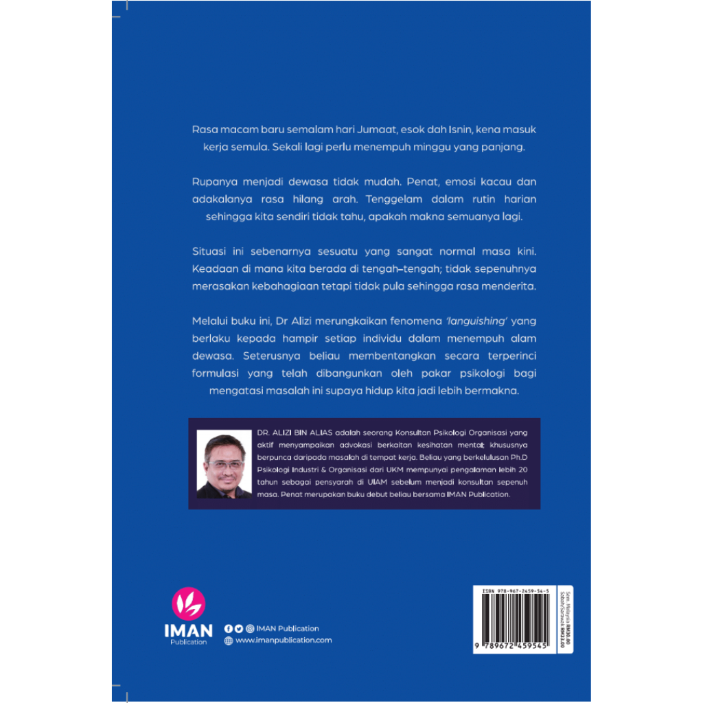 Iman Publication Buku PENAT: Bagaimana Mengurus Emosi, Tenaga & Tekanan Dalam Menempuhi Alam Dewasa by Dr Alizi Alias 201383