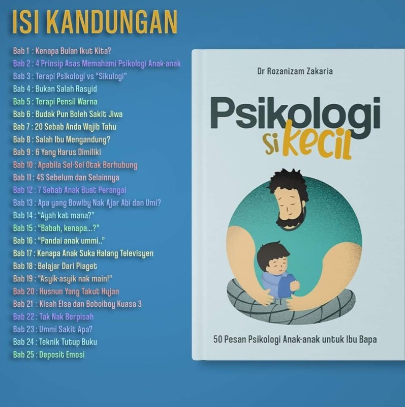 Psikologi Si Kecil by Dr Rozanizam Zakaria - IMAN Shoppe Bookstore